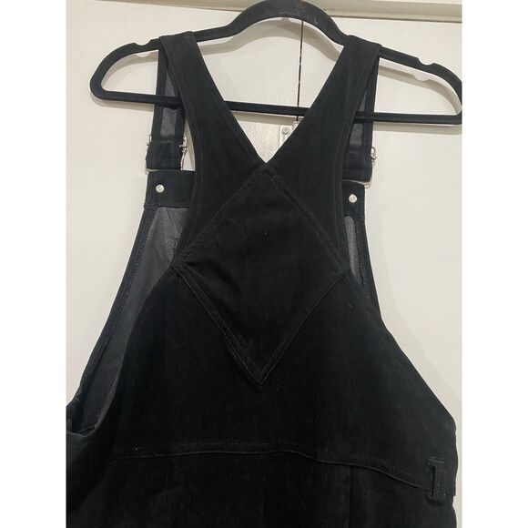 Mimi Maternity Cargo Jumpsuit Black Sz Small Polyester Faux Suede - Picture 9 of 16